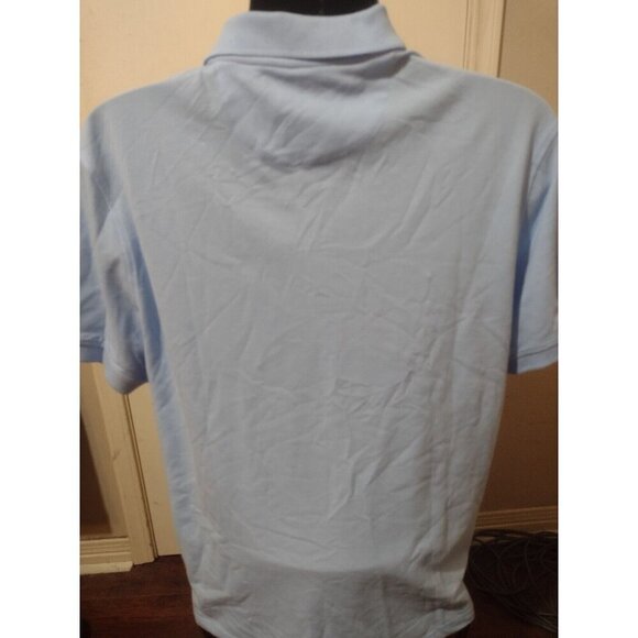 New Club Room Pique Polo Shirt Stretch Performance Blue Short Sleeve XL NWT - Picture 8 of 12